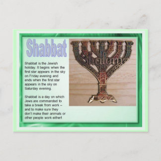 Carte Postale Éducation, Religion, Judaïsme, Shabbat