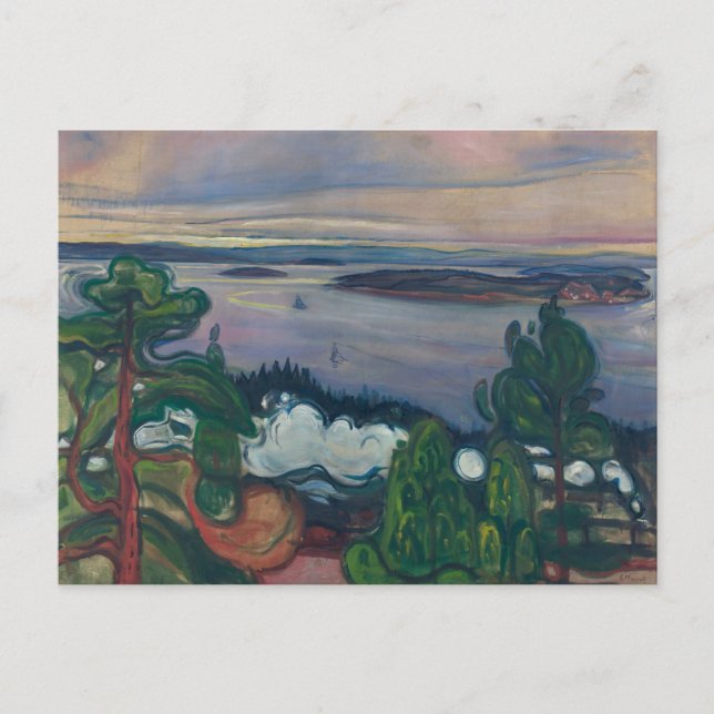 Carte Postale Edvard Munch - Fumée de train (Devant)
