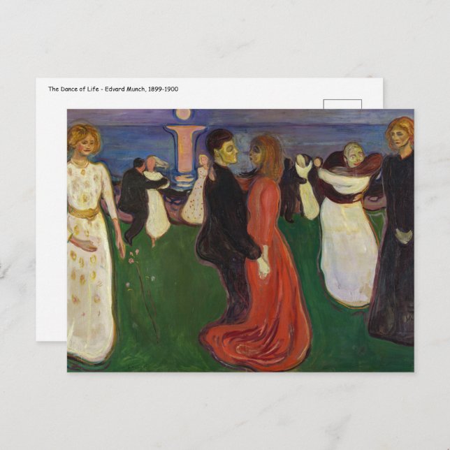 Carte Postale Edvard Munch - La Danse de la vie (Devant / Derrière)