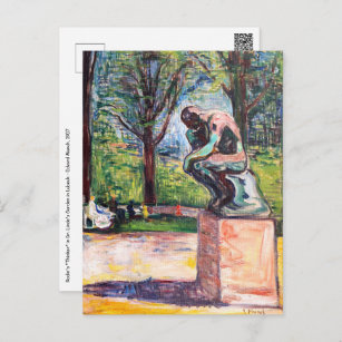 Carte Postale Edvard Munch - Le penseur de Rodin