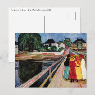Carte Postale Edvard Munch - Les filles sur le pont 1902