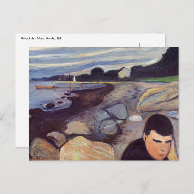 Carte Postale Edvard Munch - Melancholy (Devant / Derrière)
