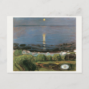 Carte Postale Edvard Munch Painting, Nuit d'été au bord de la pl