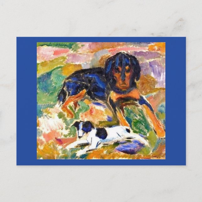 Carte Postale Edvard Munch, Peinture De Deux Chiens (Devant)