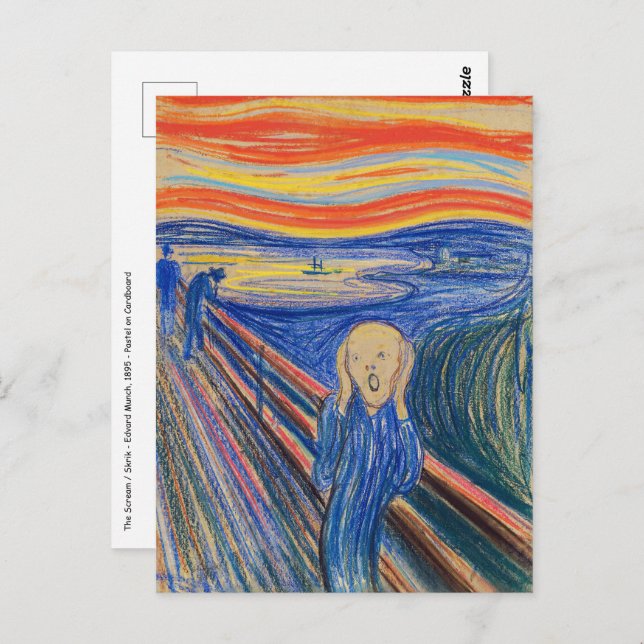 Carte Postale Edvard Munch - The Scream 1895 (Devant / Derrière)