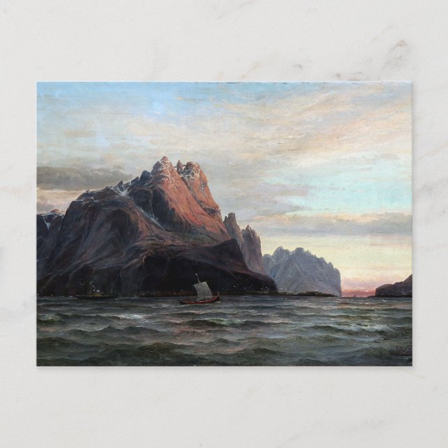 Carte Postale Edvard Skari Vue de Vaagekallen Lofoten Norvège (Devant)