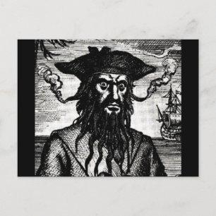 Carte Postale Edward Teach Portrait