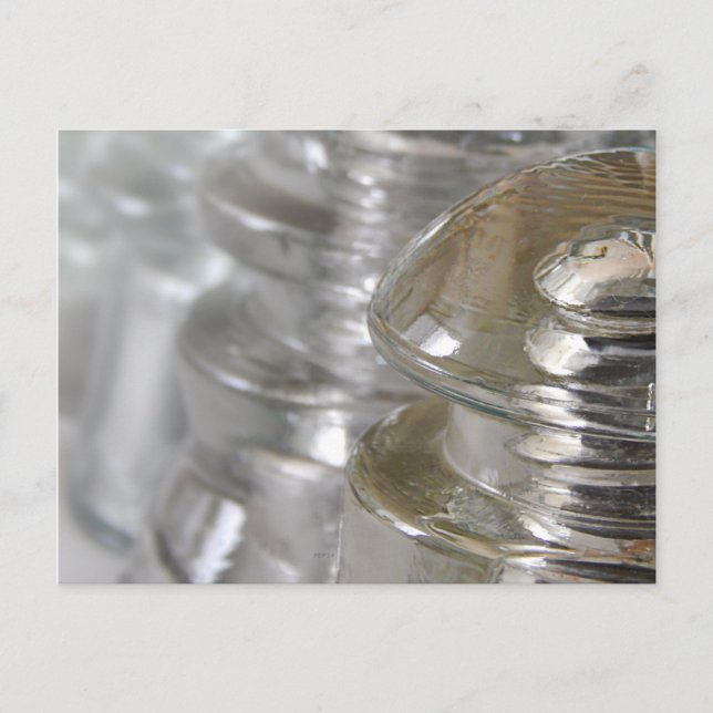 Carte Postale Effacer les isolateurs en verre (Devant)