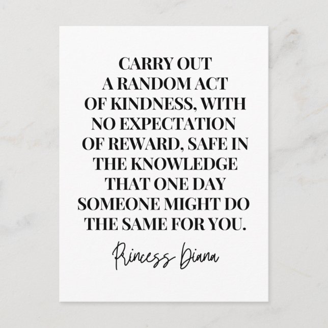 Carte Postale Effectuer un acte de gentillesse aléatoire (Devant)