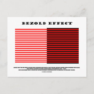 Carte Postale Effet Bézold (Illusion optique)