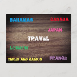 Carte Postale Effet Bois Voyage