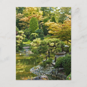 Carte Postale Effet de peinture de jardin japonais Paysage
