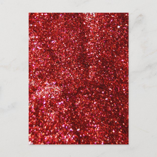 Carte Postale Effet Parties scintillant rouge (Devant)