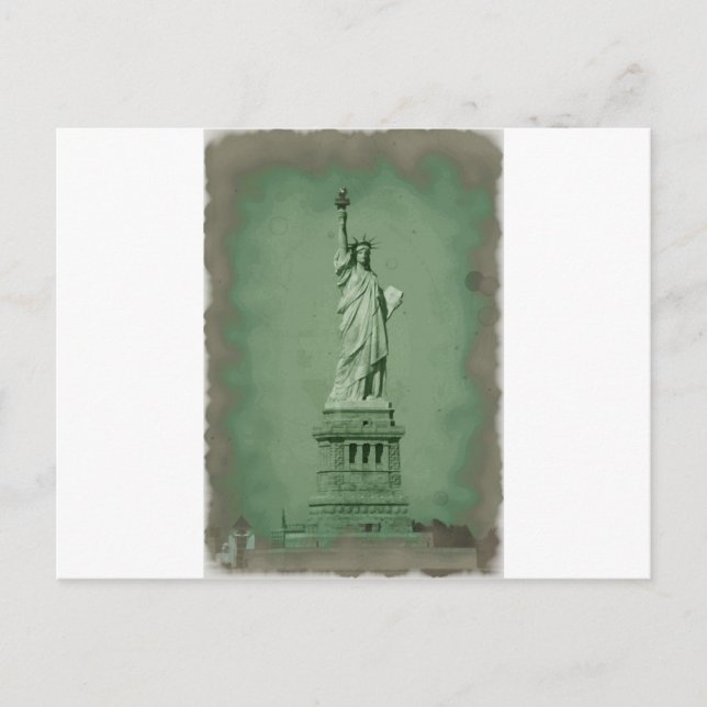 Carte Postale Effet photo endommagé Statue de la Liberté (Devant)