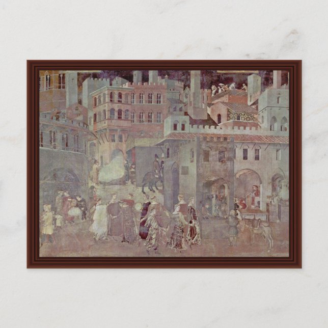 Carte Postale Effets D'Un Bon Gouvernement Dans La Ville" (Devant)