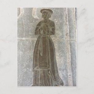 Carte Postale Effigie en laiton d'une femme