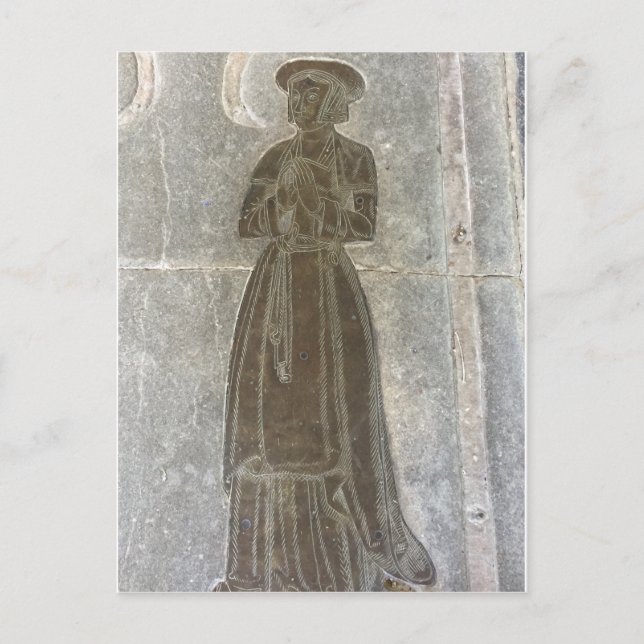 Carte Postale Effigie en laiton d'une femme (Devant)