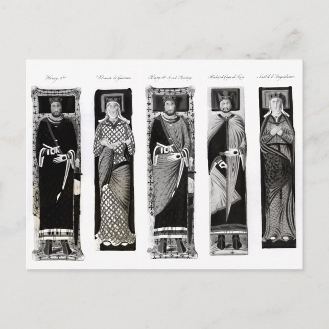 Carte Postale Effigies d'Henri II Eleanor d'Aquitaine (Devant)