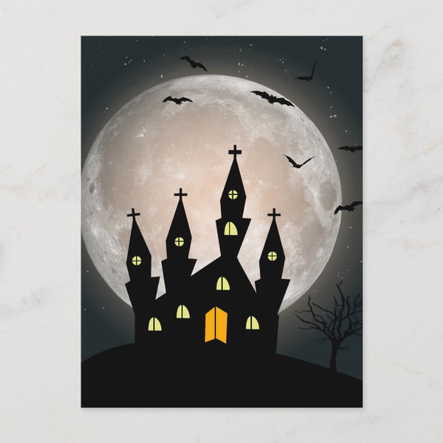 Carte postale Effrayant de la nuit d'Halloween (Devant)