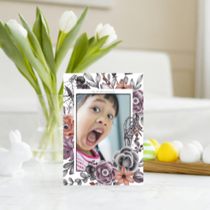 Carte Postale Éffrayant Floral Halloween fête d'anniversaire Pho