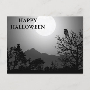 Carte postale Effrayant Halloween Night with Owls