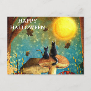 Carte postale Effrayant Halloween Night with Owls