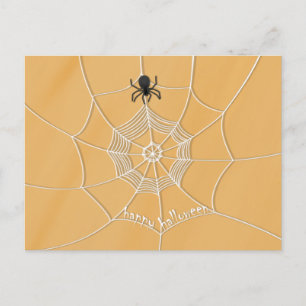 Carte Postale Éffrayant Spider dans Spider Web