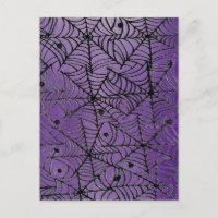 Éffrayante Halloween Spider Webs sur violet
