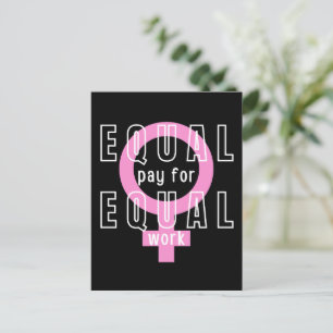 Carte Postale Égalité De Rémunération Pour Un Travail Égal Fémin