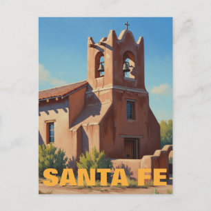 Carte Postale Église à Père Noël Fe Nouveau-Mexique