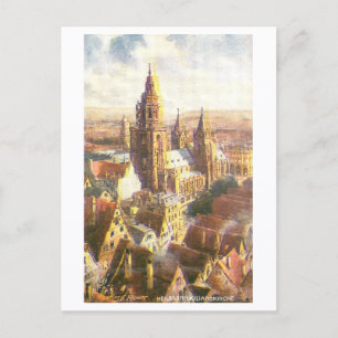 Carte Postale Église antique de Saint-Kilian, Heilbronn