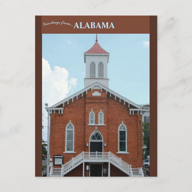 Carte Postale Église baptiste Dexter Avenue Montgomery Alabama (Devant)