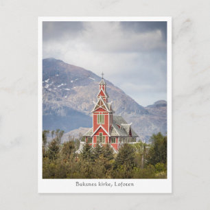 Carte Postale Église Buksnes Lofoten Norvège