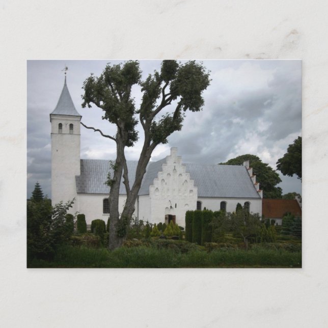 Carte Postale Église chrétienne Voldum Danemark (Devant)