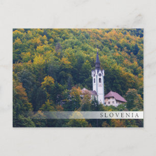 Carte Postale Eglise dans une forêt tropicale en Slovénie