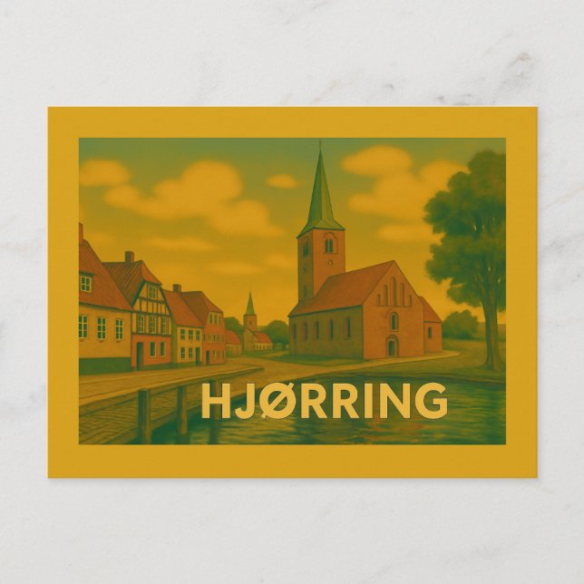 Carte Postale Église de Hjørring Danemark (Devant)