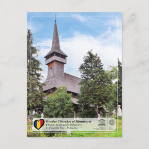 Carte Postale Église du Saint-Parasque de l'UNESCO Poienile Izei