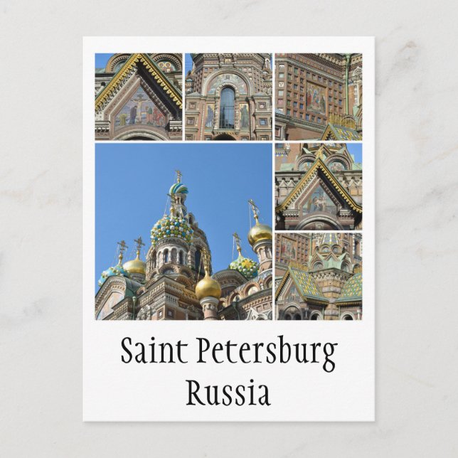Carte Postale Église du Sauveur sur le Sang, Saint-Pétersbourg (Devant)