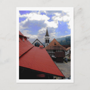 Carte Postale Église et paysage du toit rouge Venezuela