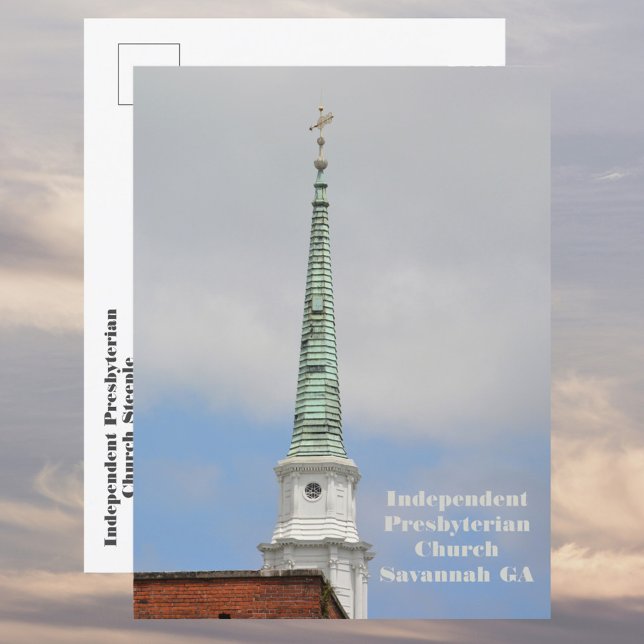 Carte Postale Église presbytérienne indépendante Steeple Savanna (Créateur téléchargé)