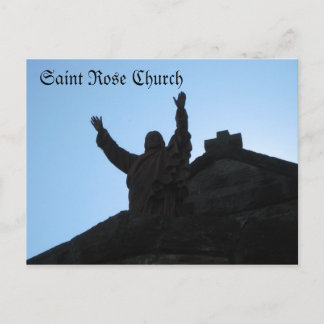 Carte Postale Église Saint-Rose Père Noël Rosa, Ca.