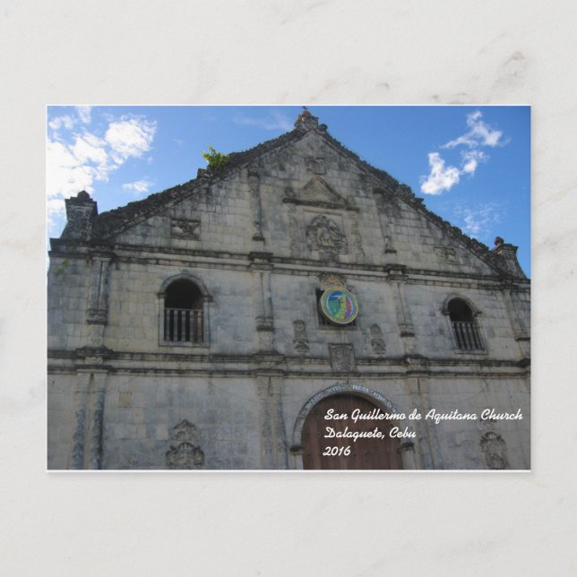 Carte Postale Église San Guillermo de Aquitana Cebu (Devant)