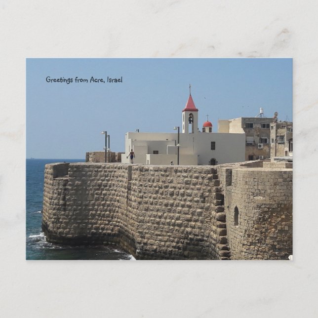 Carte Postale Eglise St Andreas, Acre, Israël (Devant)