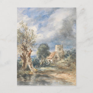 Carte Postale Église Stoke Poges (1834) John Constable