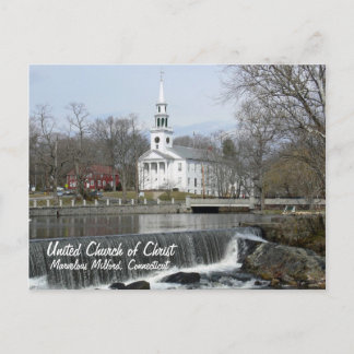 Carte Postale Église unie du Christ de l'autre côté de l'étang