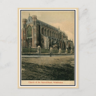 Carte Postale Église vintage du Sacré-Coeur Wimbledon