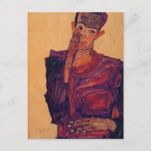 Carte Postale Egon Schiele - Autoportrait avec la main à la joue