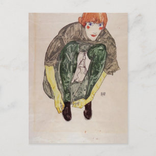 Carte Postale Egon Schiele - Chiffre de crouching (Valerie Neuzi