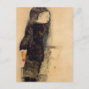 Carte Postale Egon Schiele - Enfant en noir