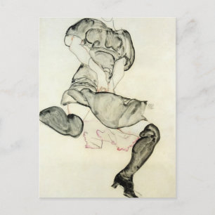Carte Postale Egon Schiele - Femme aux bas noirs
